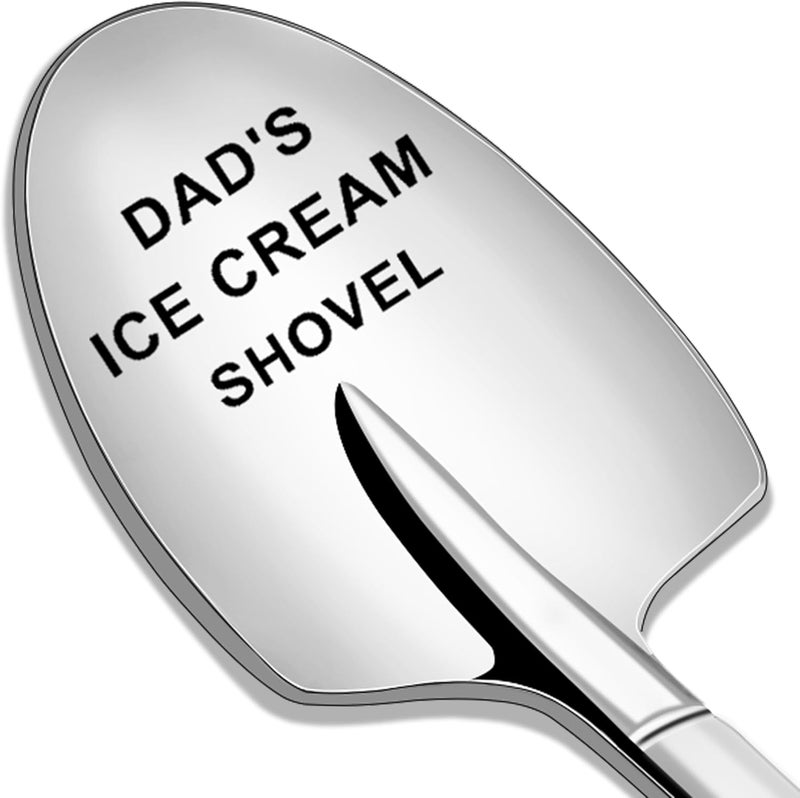Chambom Gifts for Dad - Dad's Ice Cream Shovel, Father Presents, Stainless Steel Ice Cream Shovel for Christmas, Father's Day, Birthday Gifts from Daughter Son, Stocking Stuffers for Men - Image 1